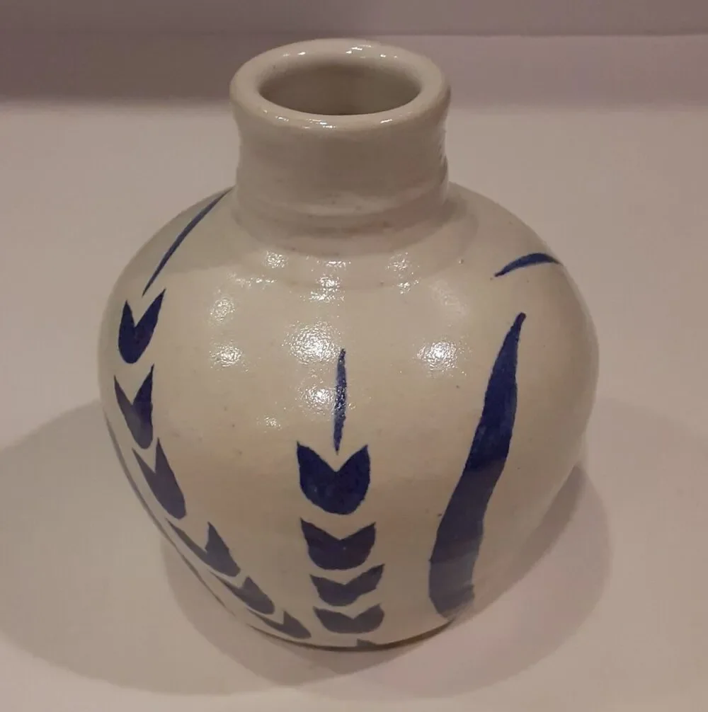 Vintage 1995 Artist Signed Stoneware Vessel/Vase